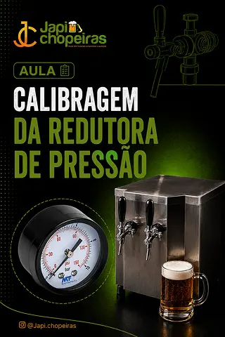 Calibragem da redutora de pressão em chopeira para regulagem correta do sistema de CO₂