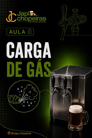 Procedimento de carga de gás em chopeira para manutenção e recuperação do sistema de refrigeração